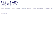 Tablet Screenshot of golfcarsoffortsmith.com